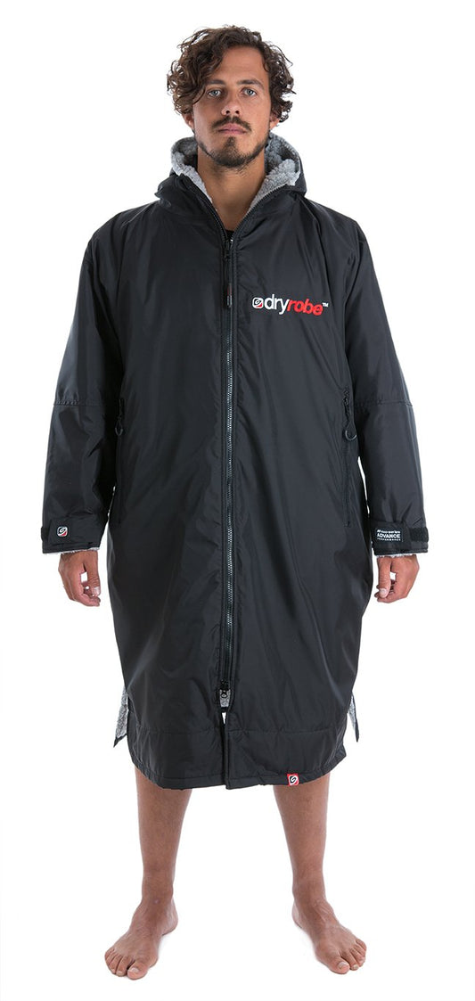 Dryrobe Advance Long Sleeve Black - Neoprene- & vindjakker