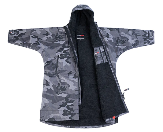 Dryrobe Advance Long Sleeve Camo/Black - S - Neoprene- & vindjakker